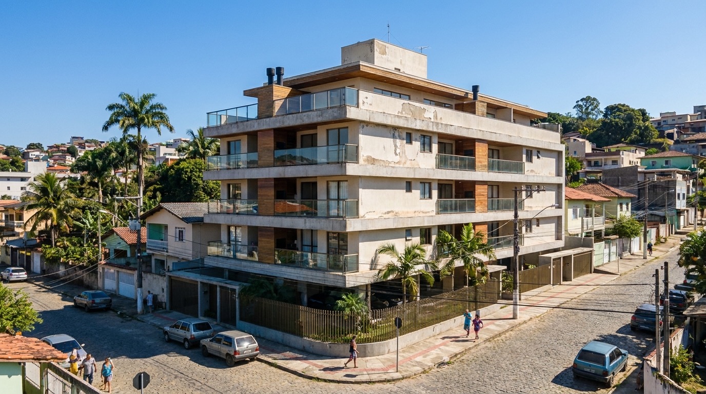 Prédio residencial novo em uma cidade do interior do Espírito Santo