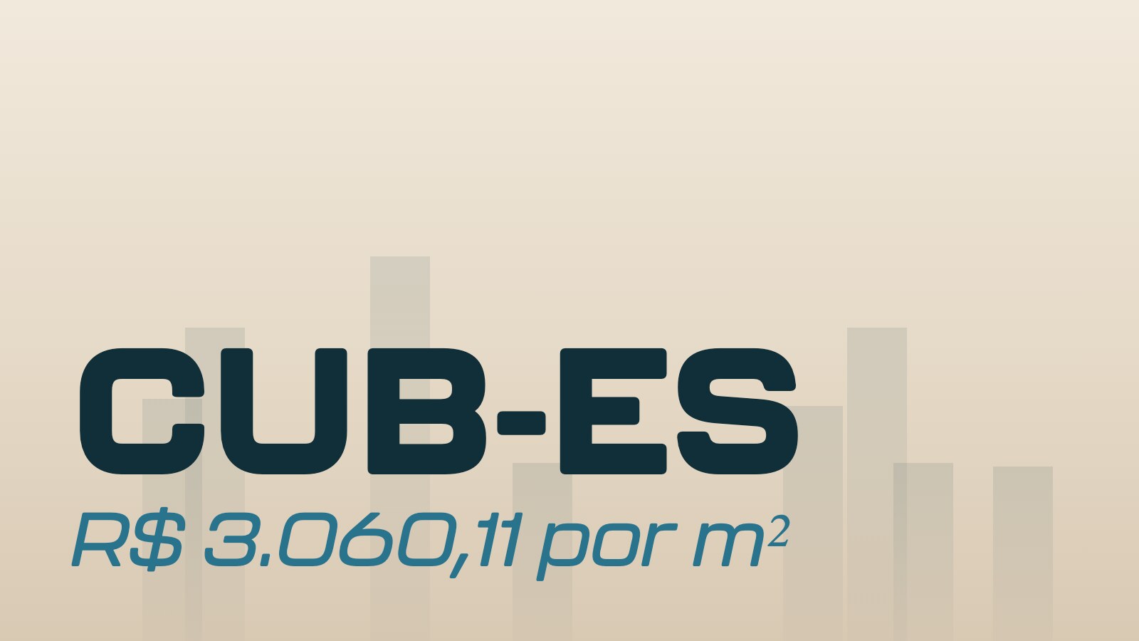 CUB ES 2026: quanto custa o metro quadrado de construção